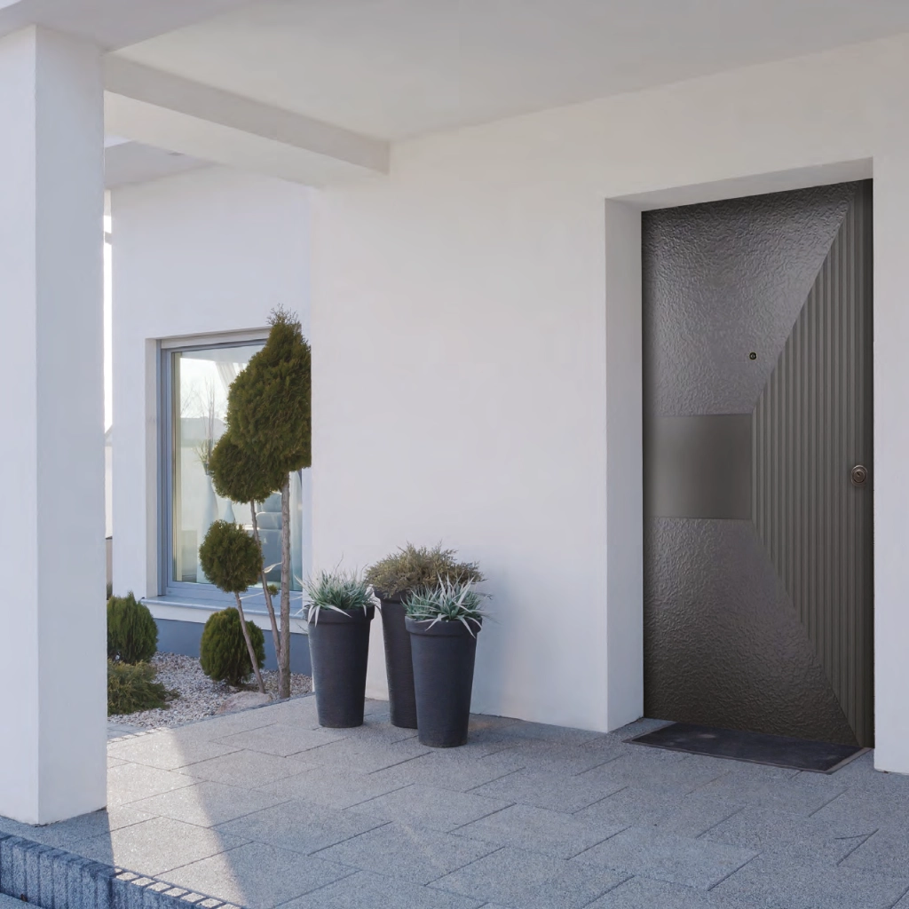 Portone d'ingresso blindato rivestimento laminato isolante
